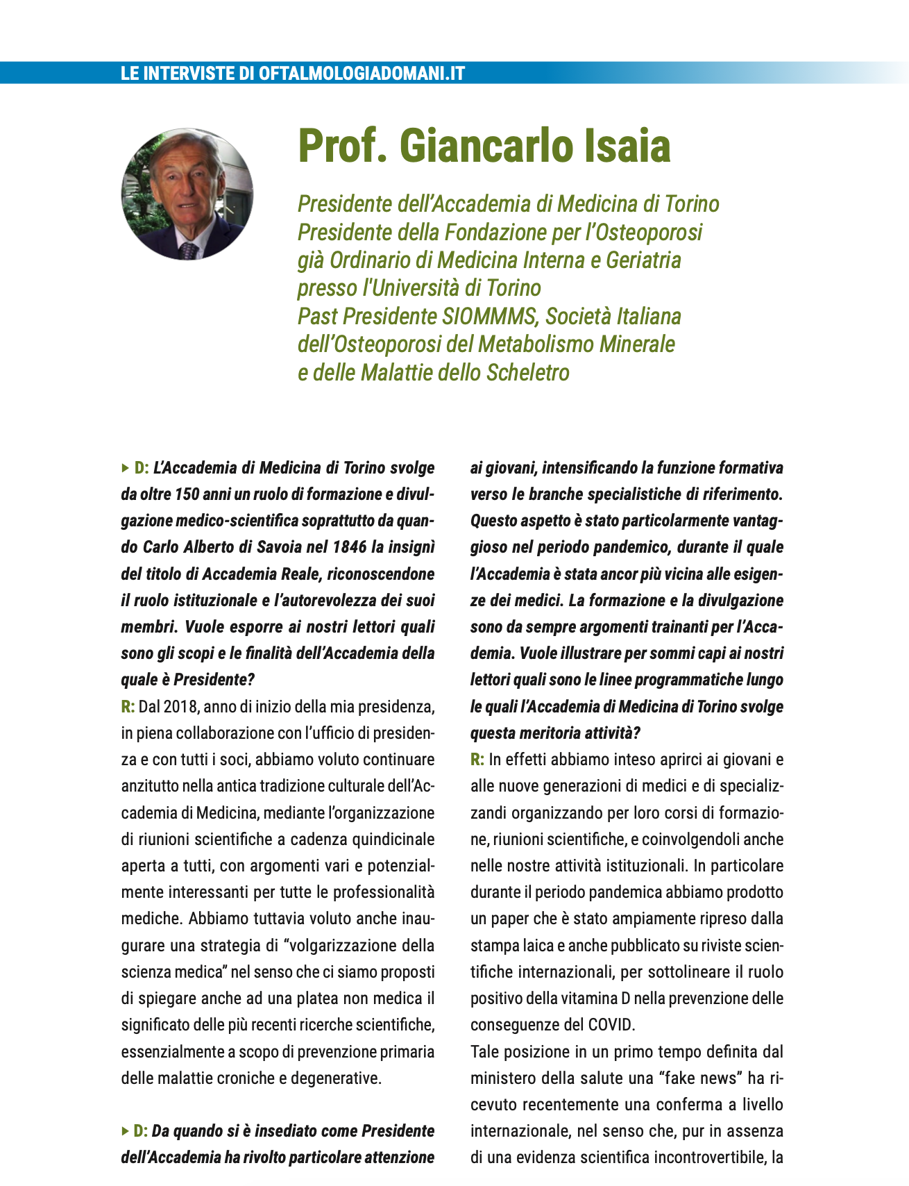 intervista isaia